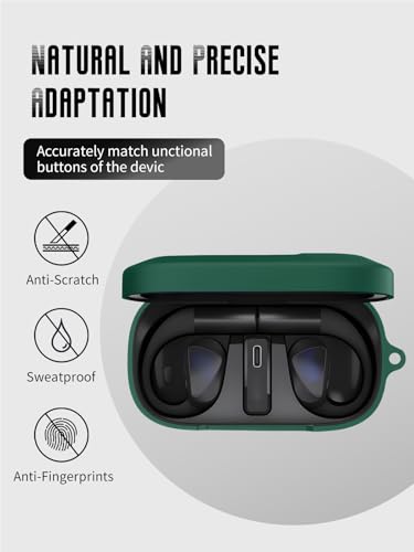 Case for ASUS ROG Cetra Open Ear Earbuds (Dark Green) - color: Dark Green, size: Open Ear
