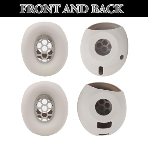 Aiivioll Studio Pro Silicone 2 in 1 Case Cover Set, Anti-Scratch Ear Pad Cover/Zipper Headband Cover for Beats Studio Pro Headphone, Studio Pro Soft Silicone Protector Accessories(Off-White) - color: Off-white