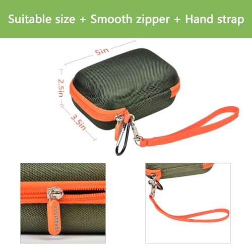 Speaker Case for JBL Go 5/4/3, Case Only | Hard Case, Mesh Pocket for Charging Cable, Compact Travel Carry, Speaker Not Included, Green - color: Green
