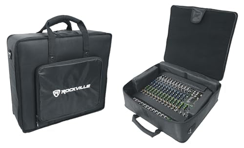 Rockville MBP2220 Pro Mixer Bag, 22"x20", Rugged Design, Padded Dividers, Water-Resistant, Comfort Straps, Perfect for Mixers, DJ Equipment