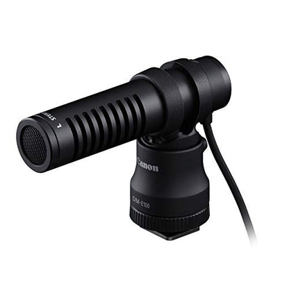 Canon USA 4474C001 Canon Stereo Microphone DM-E100 | Stereo microphone with wind screen and 1/8" TRS connector for videography, outdoor recording and content creation