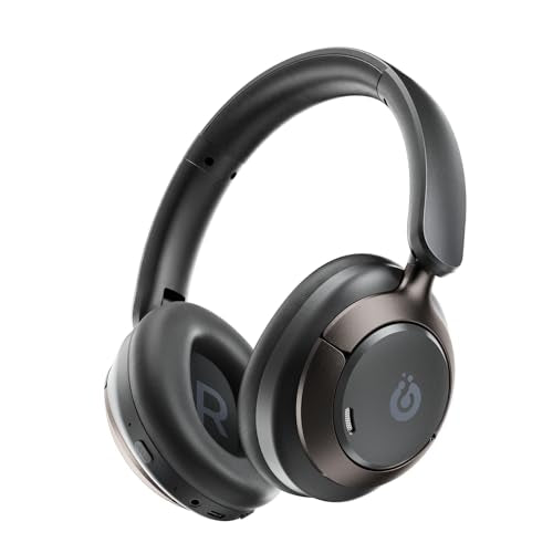 Boean Active Noise Cancelling Headphones, Bluetooth 6.0 Wireless Over Ear Headphones with 120H Playtime, 360° Spatial Audio & 5 ENC Mics, Soft Memory Foam, Transparency Mode for Office Travel Gaming