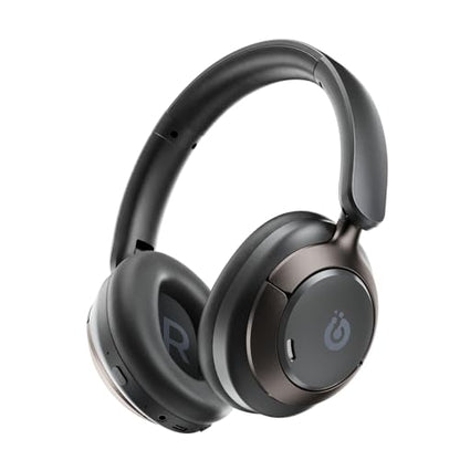 Boean Active Noise Cancelling Headphones, Bluetooth 6.0 Wireless Over Ear Headphones with 120H Playtime, 360° Spatial Audio & 5 ENC Mics, Soft Memory Foam, Transparency Mode for Office Travel Gaming
