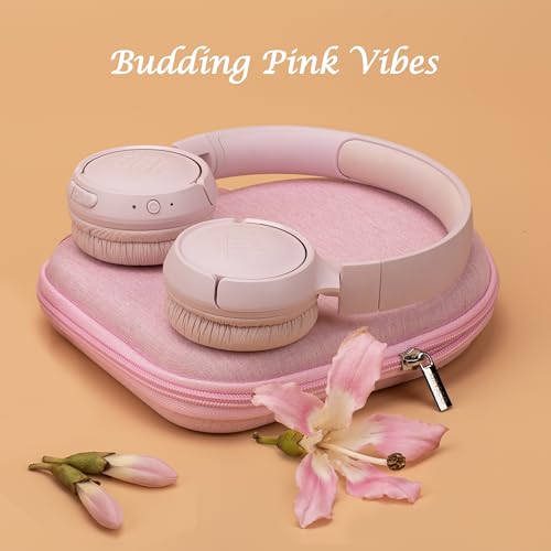 Ginsco Case Compatible with JBL Tune 510BT/520BT/500BT, Compatiblewith Sony WH-CH520/510, Ultra-Slim Hard Shell Headphone Case for On Ear Headphones (Pink) - color: Pink