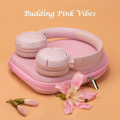 Ginsco Case Compatible with JBL Tune 510BT/520BT/500BT, Compatiblewith Sony WH-CH520/510, Ultra-Slim Hard Shell Headphone Case for On Ear Headphones (Pink) - color: Pink