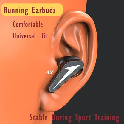 Xmenha Mecha Wireless Gaming Earbuds with Microphone 5.3 Bluetooth Earplugs Low Latency Kids Best Earphones Ear Buds Audifonos Inalambricos Auriculares Inalambricos, Black (Xmenha-GWC-M7)