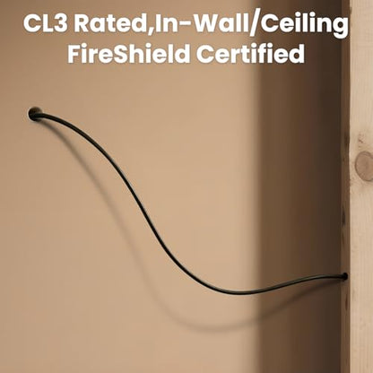 12 Gauge Outdoor Speaker Wire 50ft CL3 Direct Burial CCA Cable | CL2 Rated, 2 Conductor Stranded Core, UV and Weather Resistant, No Conduit Needed Underground, Garden Patio Pool Audio - size: 50FT, style: 12GAUGE