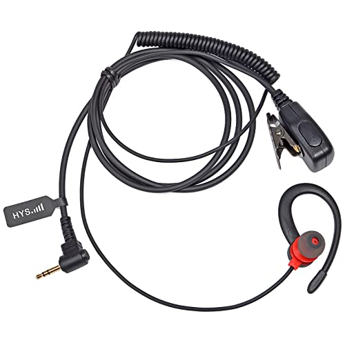HYS 1 Wire T465 T800 T600 G Shape Walkie Talkie Earpiece with Mic PTT | 10pcs Earphone, 2-way Radio Earhook In-ear Headset for Motorola Talkabout T260TP T200TP T402 FRS&GMRS Two-Way Radio, - size: 10PCS