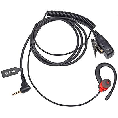 HYS 1 Wire T465 T800 T600 G Shape Walkie Talkie Earpiece with Mic PTT | 10pcs Earphone, 2-way Radio Earhook In-ear Headset for Motorola Talkabout T260TP T200TP T402 FRS&GMRS Two-Way Radio, - size: 10PCS