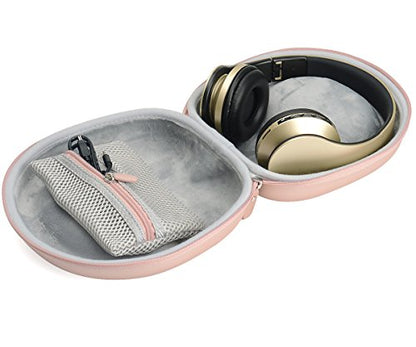 case for Raycon Everyday Wireless Bluetooth Over Ear Headphones, JBL Live 650BTN, E65BTNC, Quantum,Duet, E45BT, E55BT, Everest 310, Skullcandy Hesh3/ 2/2 Wireless, Crusher, Riff, Grind - color: Rose Gold