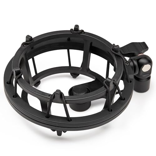 Focus Pro Audio Shock Mount for Blue Yeti and Yeti Pro Microphones (Black) - Shock Mount Mic Holder for Anti Vibration Noise Isolation - Blue Yeti & Yeti Pro Boom Arm Compatible Mic Stand
