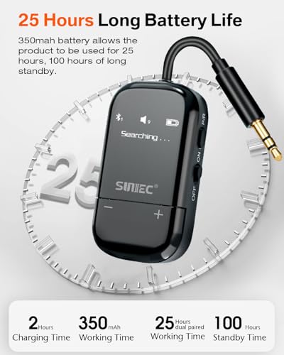 Airplane Bluetooth Wireless Adapter w/aptX Adaptive for 2Headphones/AirPods