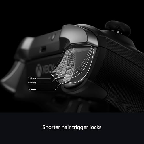 Xbox Wireless Gaming Controller | Elite Series 2 | Black | Consoles, PCs, TVs, mobile, and more | Adjustable Thumbsticks | Trigger Locks - color: Black