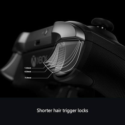 Xbox Wireless Gaming Controller | Elite Series 2 | Black | Consoles, PCs, TVs, mobile, and more | Adjustable Thumbsticks | Trigger Locks - color: Black