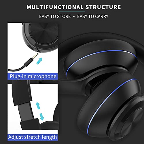 LETTON - Wireless Gaming Headset for PC, PS4, Nintendo Switch, Long Lasting Battery Up to 40 Hours, 7.1 Surround Sound, Memory Foam, Detachable Noise Cancelling Microphone with Mic Monitoring