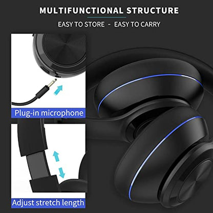 LETTON - Wireless Gaming Headset for PC, PS4, Nintendo Switch, Long Lasting Battery Up to 40 Hours, 7.1 Surround Sound, Memory Foam, Detachable Noise Cancelling Microphone with Mic Monitoring