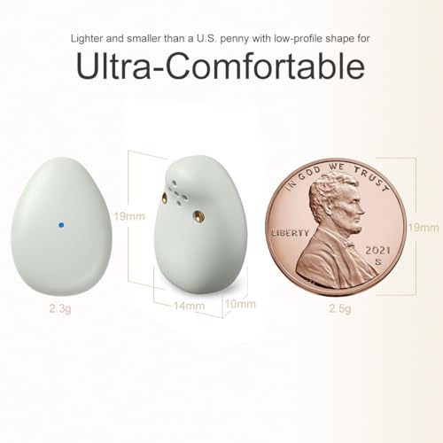 Extra-Small Wireless Earbuds for Small Ears Z1, Semi-in Ear Bluetooth Invisible Headphones, Low-Profile & Lightweight for Side Sleeping, Cycling & Helmet Use, iPhone Android - color: Ligth Green