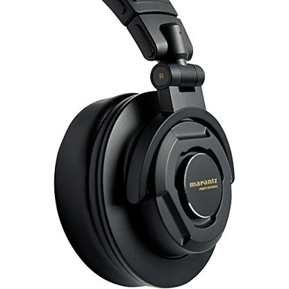 Marantz Pro MPH-2 Monitor Headphones, Enclosed, Wired, Over-Ear Headphones, Diameter 2.0 inches (50 mm) Driver, Folding, Musical Instrument Practice, Distribution, Gaming, Telework - style: 50mm headphones