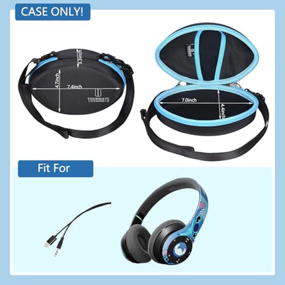 Hard Storage Case for iJoy Bluetooth Headphones,Travel Case for Wireless Foldable Headset - Tourmate(Only Box) (Black & Blue) - color: Black & Blue