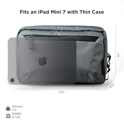 ALPAKA Elements Tech Case Tech Pouch 2.1L 케이블 백 그레이 X-Pac VX21 | 내후성 원단, YKK 아쿠아가드 지퍼, 탈착식 어깨끈, 전자 제품 및 액세서리에 이상적 - color: 회색.