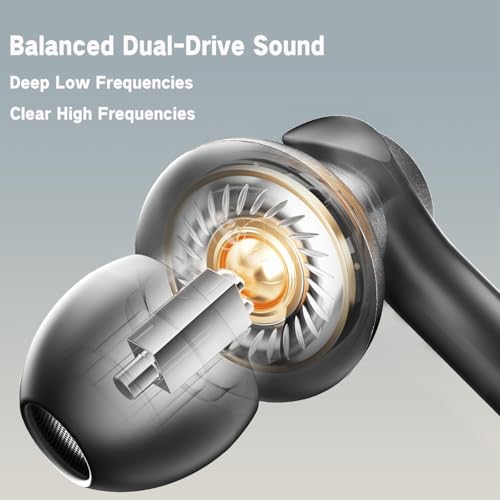 Wired Headphones Balance Powerful Bass & HD Call Noise-cancelling Earbuds | Immersive Bass,(Four drive)Bass Boost In ear Wired Earphones Universal 3.5mm & USB C Plug with Mic ENC Noise reduction calls