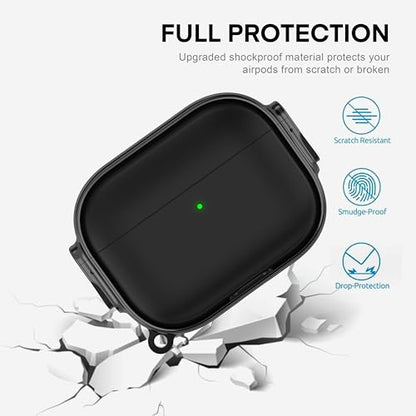 for AirPods Pro 3 Case with Safety Lock,Magsafe Compatible,Black - color: Black Grey, size: Airpods Pro 3 Case (2025)