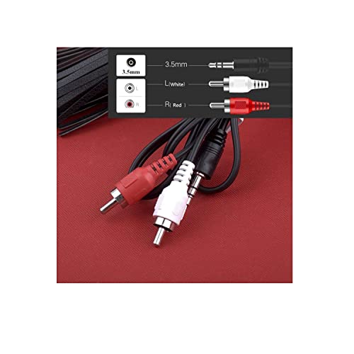 3.5mm Stereo Male to Dual RCA Male (Right and Left) Audio Cable, 6 Foot - 3-Pack - size: 6 Foot, style: 3-Pack