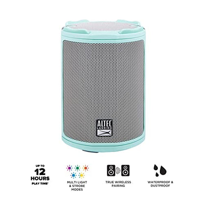 Altec Lansing - HydraMotion Wireless Bluetooth Speaker with 360 Degree Sound, Portable IP67 Waterproof for Outdoors, Shockproof, Snowproof, Everything Proof, 12 Hour Playtime (Mint Green) - color: Mint Green