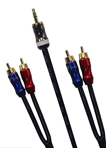 KK-A3.5to4 HiFi Cable - 3.5mm Male to 4-Male RCA Audio Adapter, Stereo Audio Splitter, Gold Plated Plug, 4n OFC Pure Copper Wire - 3.28ft (1M)
