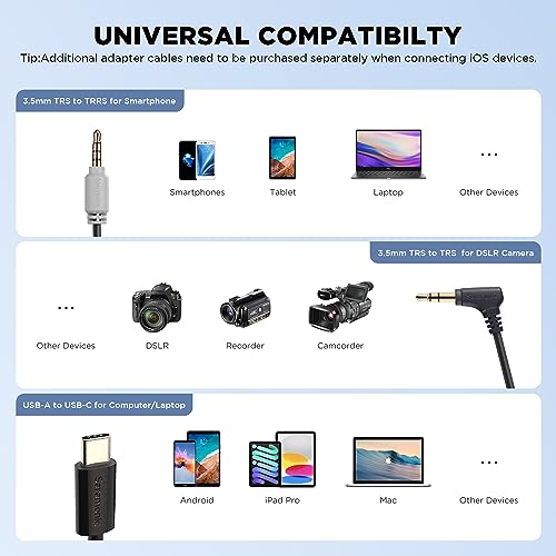 Saramonic VMic7S On-Camera Shotgun Microphone, Condenser Video Mic for Camera DSLR Phone Vlog Podcast Interview ENG/EFP Outdoor Recording