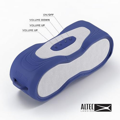 Altec Lansing - Portable Bluetooth Speaker, Waterproof IP67 - color: Periwinkle/White, size: Large