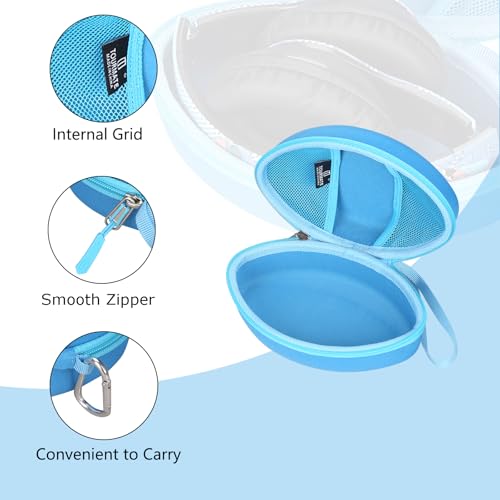 Tourmate Hard Case for iJoy Lilo & Stitch Headphones, Blue, Case Only | Shockproof EVA shell, fits iJoy Lilo & Stitch foldable headphones, soft lining, mesh pocket for cable, blue, travel case - color: Blue