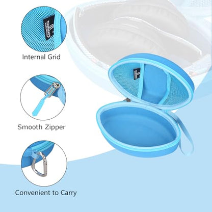 Tourmate Hard Case for iJoy Lilo & Stitch Headphones, Blue, Case Only | Shockproof EVA shell, fits iJoy Lilo & Stitch foldable headphones, soft lining, mesh pocket for cable, blue, travel case - color: Blue