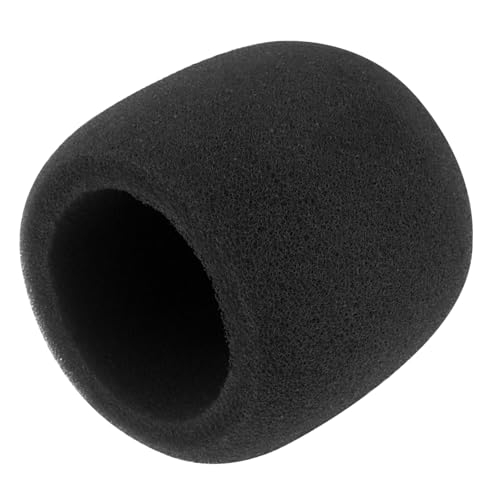 5pcs Foam Mic Cover Handheld Microphone Windscreen, Microphone Cover Foam Mic Covers, Microphone Cover Protection (Black) - color: Black