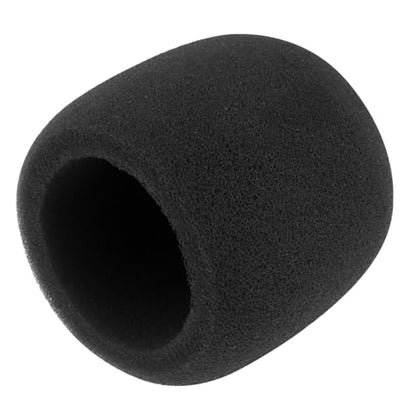 5pcs Foam Mic Cover Handheld Microphone Windscreen, Microphone Cover Foam Mic Covers, Microphone Cover Protection (Black) - color: Black