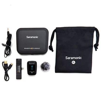 Saramonic Blink 500 Prox B5 Wireless Microphone System with Lavalier for iPhone15/16/17&Android, iPad, Mobile & Computers, USB C Mini Lapel Microphone Wireless for Video Recording, Streaming