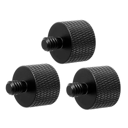 DECHOUS Microphone Stand Adapter Screws 3pcs Black Screw Set 5/8 to 1/4 Thread