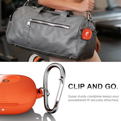 for Beats Powerbeats Fit Case Cover, Shockproof Magnetic Case - color: Orange