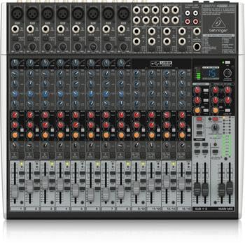 Behringer XENYX X2222USB Premium 22-Input 2/2-Bus Mixer, Bundle With 2x H&A XLR M to F Cable 25'