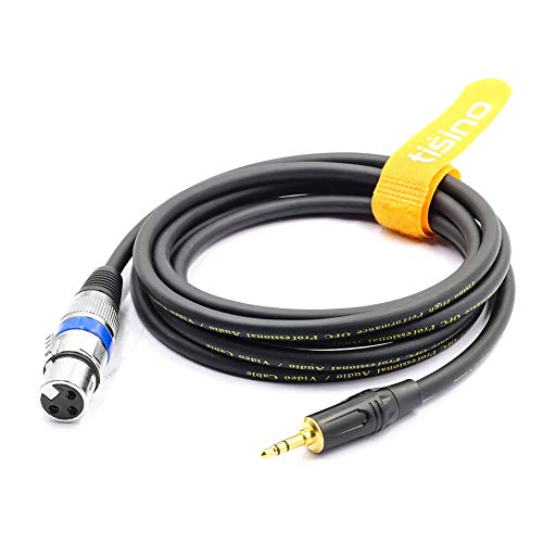 XLR to 3.5mm (1/8 inch) Stereo Microphone Cable for Camcorders, DSLR Cameras, Computer Recording Device and More - 10ft - size: 10 Feet