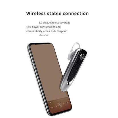 Dpofirs Bluetooth 6.0 Wireless Headset with Mic | 300H Standby ENC Noise Canceling Earpiece for Truck Drivers Office Use