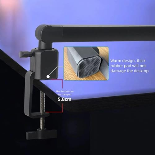 Adjustable Microphone Boom Arm Stand 360° Rotation Desktop Mic Holder