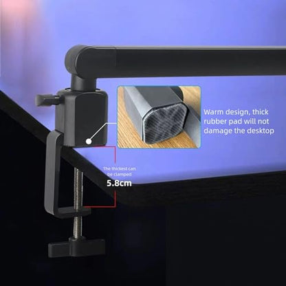 Adjustable Microphone Boom Arm Stand 360° Rotation Desktop Mic Holder