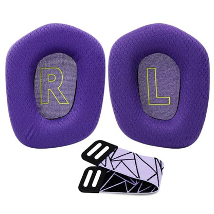 Replacement Earpads for Logitech G733 G535 G335 Lightspeed Wireless Gaming Headset, Ear Pads Cushions Cover with Comfort Noise Isolation Foam (Purple) - color: Purple