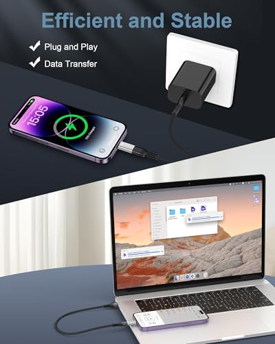 USB C to Lightning Adapter, USBC Female to Lightning Male Adapter Connecter | 4Pack Lightning to USBC Adapter for iPhone 14/13/12/11, Apple Lightening Fast Charging Data Sync Connecter, Not for Audio/OTG - color: Silver
