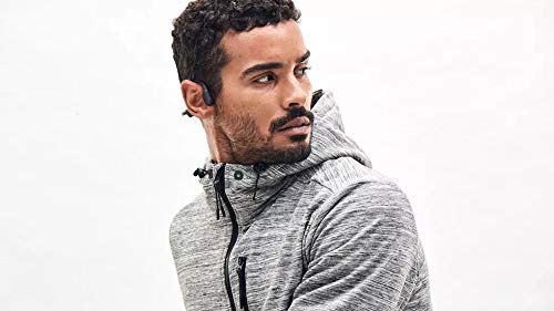 Aftershokz Aeropex (Rebranded as Shokz OpenRun) - Open-Ear Bluetooth Bone Conduction Sport Headphones - Sweat Resistant Wireless Earphones for Workouts and Running - Built-in Mic