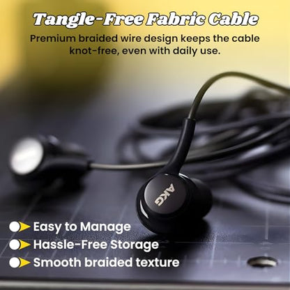 Samsung Earbuds Stereo Headphones 3.5mm compataible with Samsung Galaxy S10 S10e S9 S8 Plus A31 A71 Wired Earphones - with Microphone and Volume Buttons (Black)