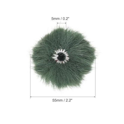 PATIKIL Furry 마이크 윈드스크린 5mm x 55mm 마이크 커버 윈드실드 실내 실외 마이크용 그린 2팩 - color: 초록색., size: 5mm x 55mm
