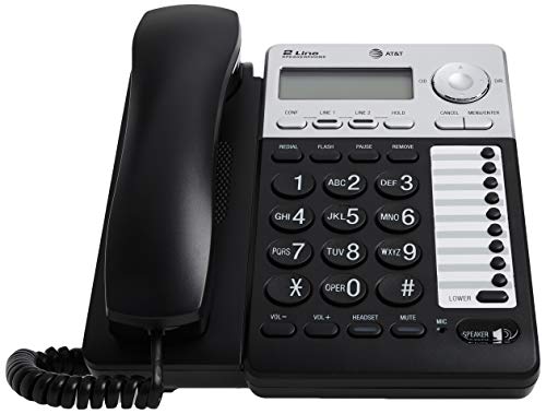 AT&T ML17929 2-Line Corded Telephone, Black (Pack of 2) - size: One Size (Pack of 2)