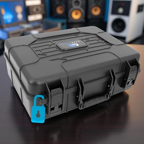 CASEMATIX DJ Mixer Case Compatible with Yamaha MG10XU, MG10, MG06 – Hard Shell Travel Case for 10-Input Stereo Mixers, Mics, Audio Interfaces & Cables – Two Customizable Foam Trays